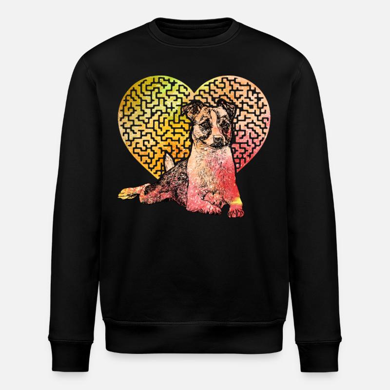 Jack Russell Terrier - Stanley/Stella ROLLER Unisex Organic Sweatshirt - black