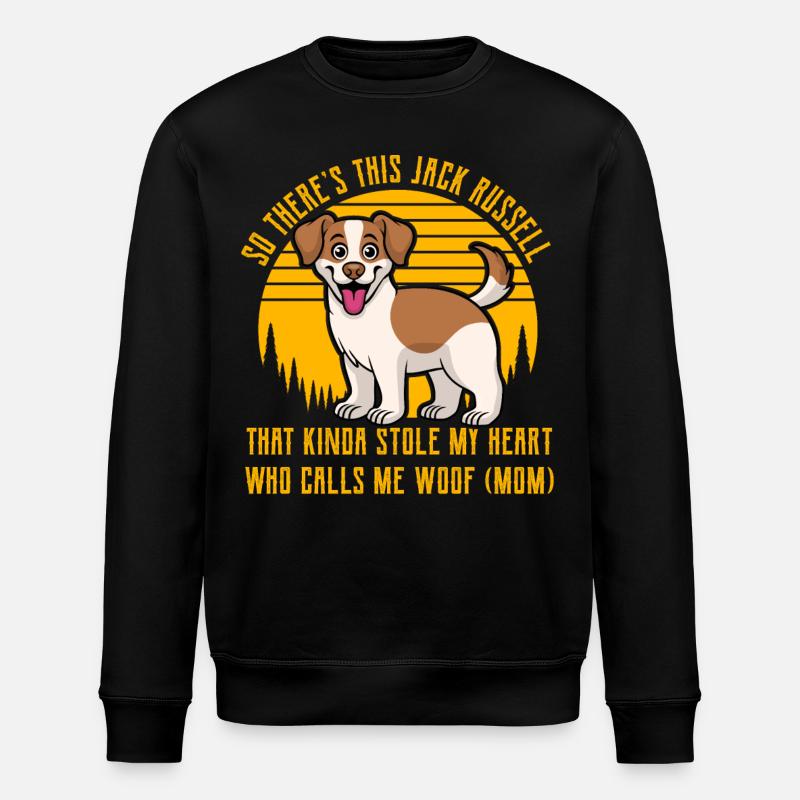 Jack Russell Terrier - Stanley/Stella ROLLER Unisex Organic Sweatshirt - black