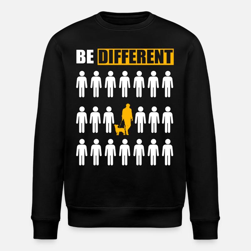 Jack Russell Be Different - Stanley/Stella ROLLER Unisex Organic Sweatshirt - black