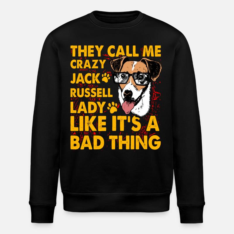 Jack Russell Lustiger Spruch - Stanley/Stella Unisex Bio-Sweatshirt ROLLER - Schwarz