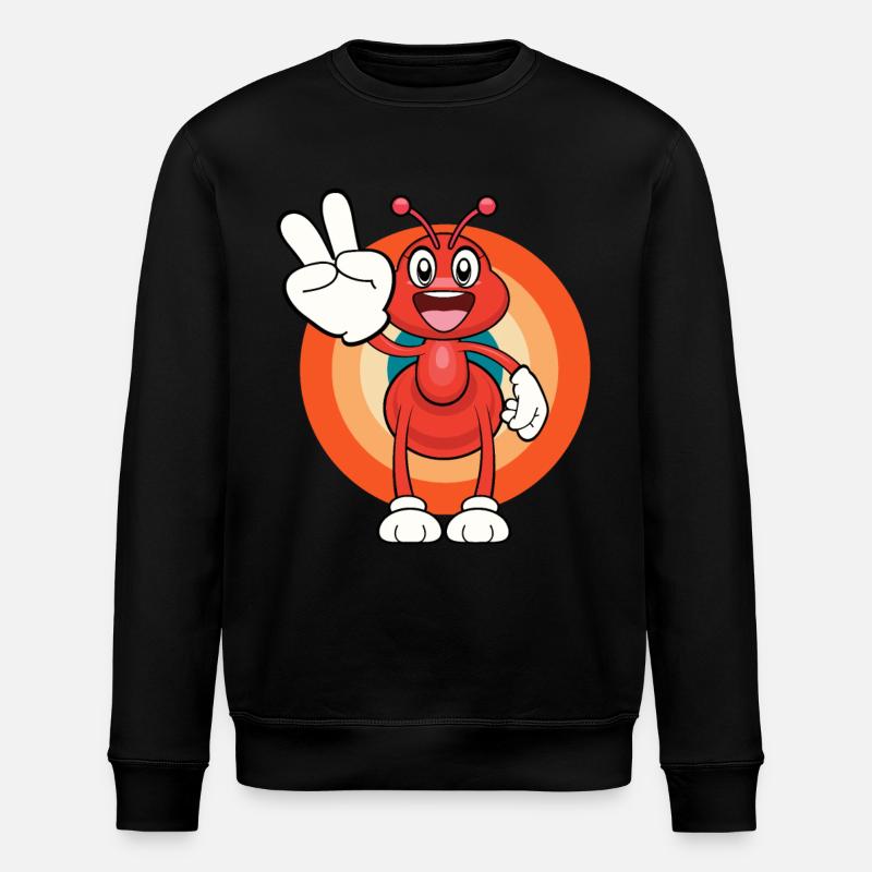 Ameise Peace - Stanley/Stella Unisex Bio-Sweatshirt ROLLER - Schwarz