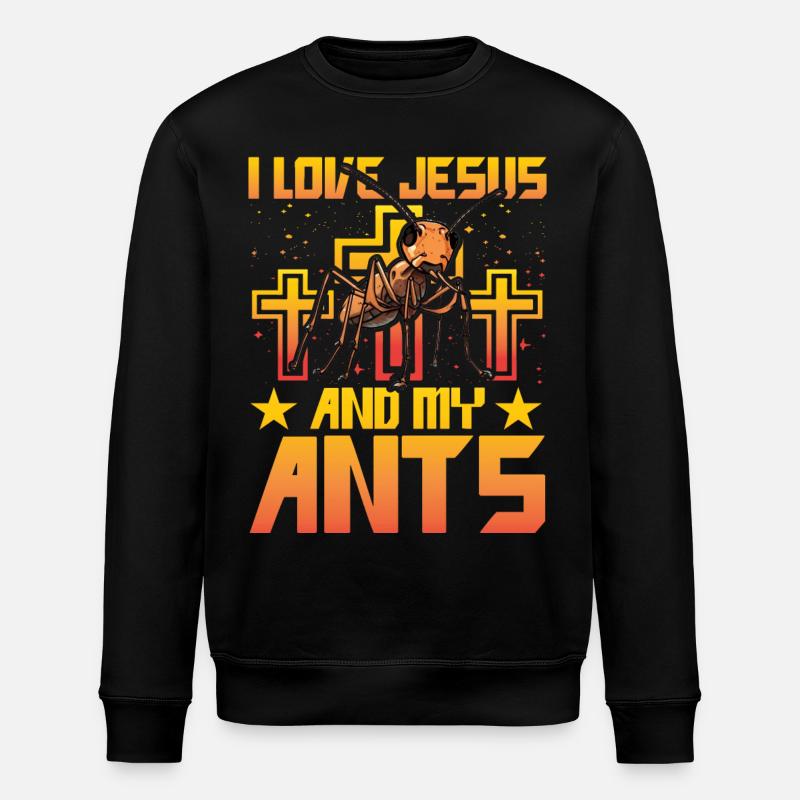 J'aime Jésus et mes réponses - Sweat bio ROLLER Stanley/Stella Unisexe - noir