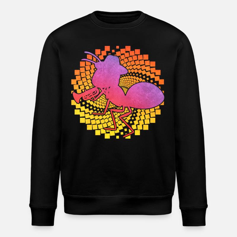 Fourmi rétro - Sweat bio ROLLER Stanley/Stella Unisexe - noir
