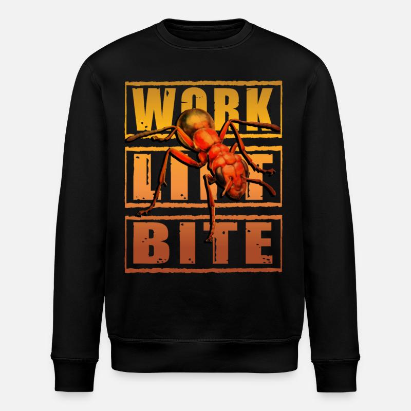 Work Lift Bite Ant - Stanley/Stella ROLLER Unisex Organic Sweatshirt - black