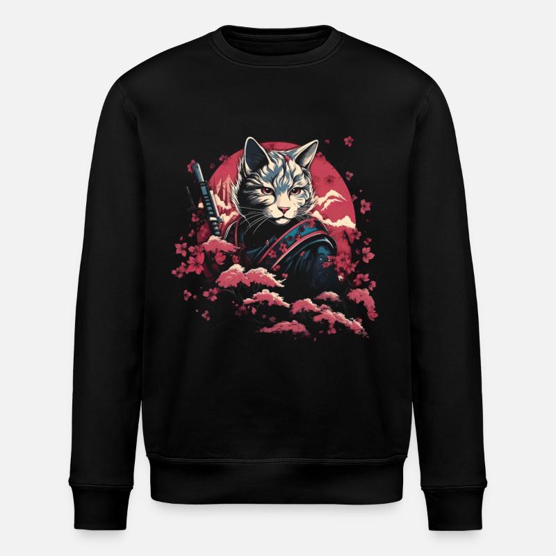 Japanese Samurai Japan - Stanley/Stella ROLLER Unisex Organic Sweatshirt - black