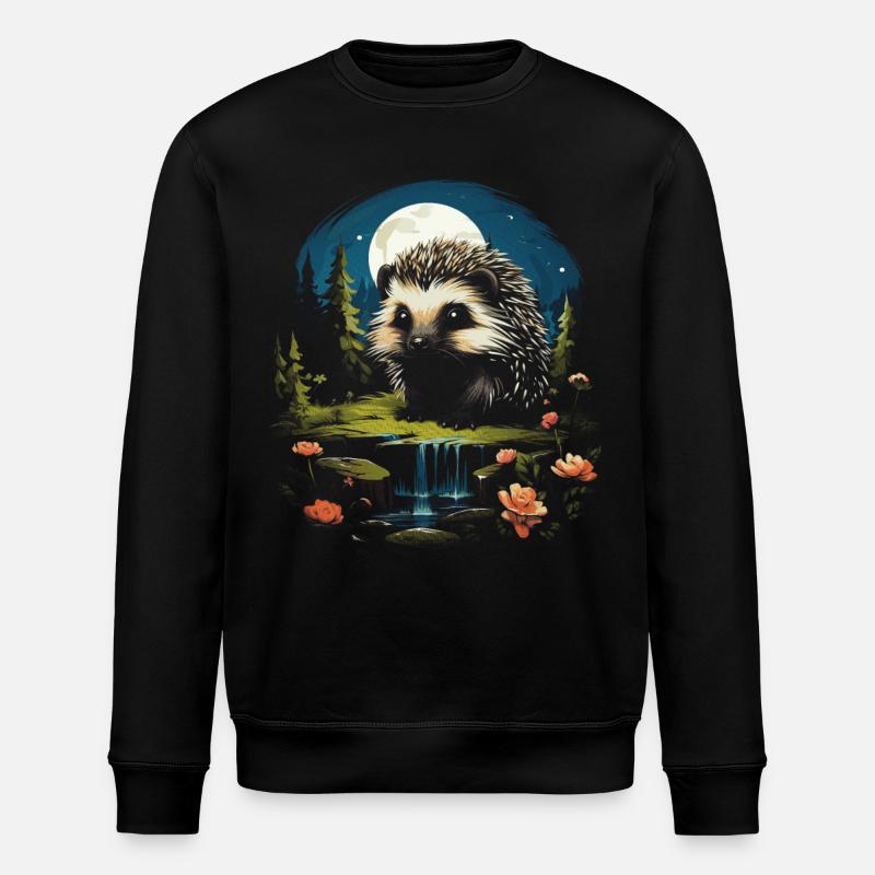 Funny Cute Wildlife - Stanley/Stella ROLLER Unisex Organic Sweatshirt - black