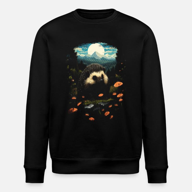 Hérisson Animal - Sweat bio ROLLER Stanley/Stella Unisexe - noir