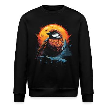 Sparrow, Majestic, Animal, Tropical - Stanley/Stella ROLLER Unisex Organic Sweatshirt - black - Front - Nik (191cm)