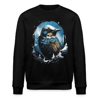 Majestic Bird Illustration Bird Lover - Stanley/Stella ROLLER Unisex Organic Sweatshirt - black - Front - Nik (191cm)