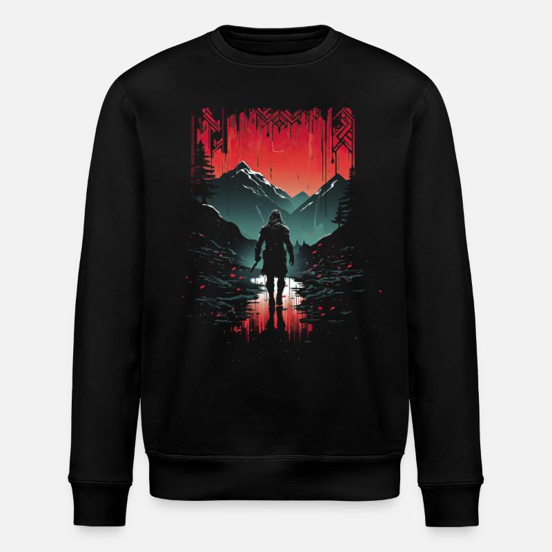 Viking Silhouette Scandinavie Viking - Sweat bio ROLLER Stanley/Stella Unisexe - noir