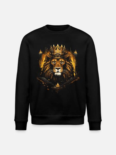 Lion, Roi, Faune, Fierté, Afrique - Sweat bio ROLLER Stanley/Stella Unisexe - noir