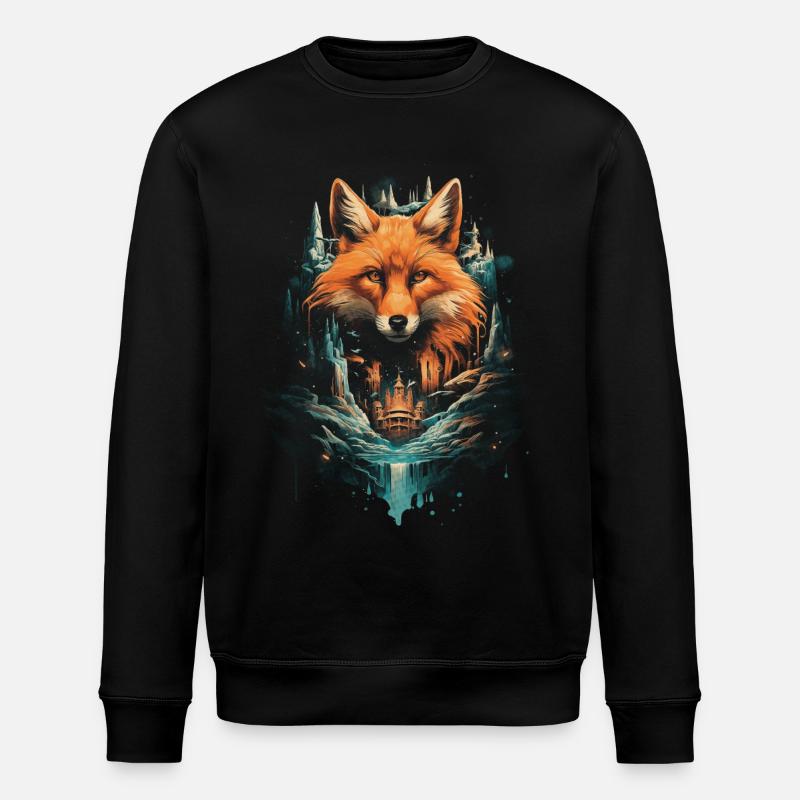Fox Foxes Fantasy Illustration - Sweat bio ROLLER Stanley/Stella Unisexe - noir