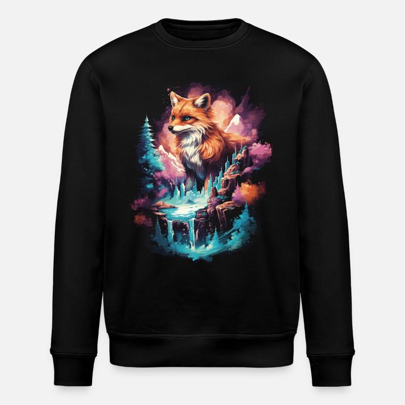 Fox Foxes Fantasy Illustration - Sweat bio ROLLER Stanley/Stella Unisexe - noir