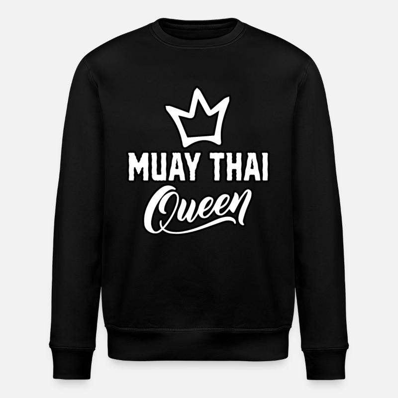 Muay Thai Queen - Stanley/Stella ROLLER Unisex Organic Sweatshirt - black
