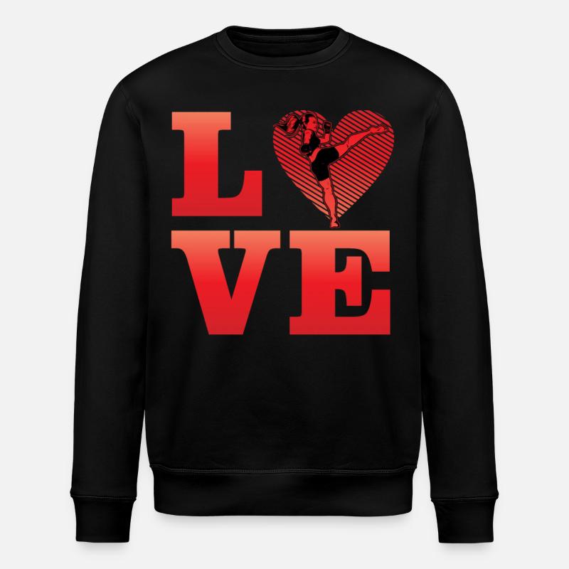 Muay Thai Liebe - Stanley/Stella Unisex Bio-Sweatshirt ROLLER - Schwarz