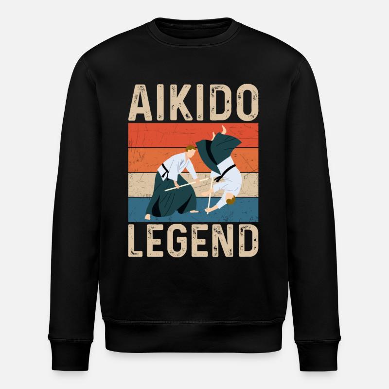 Aikido Legend - Stanley/Stella ROLLER Unisex Organic Sweatshirt - black