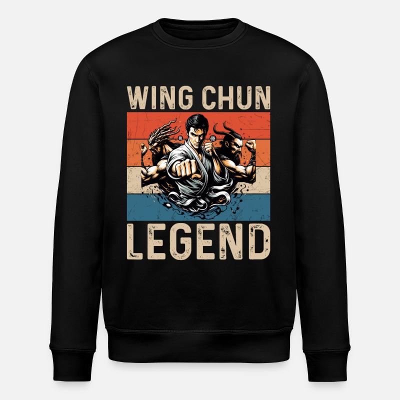 Wing Chun Legend - Stanley/Stella ROLLER Unisex Organic Sweatshirt - black