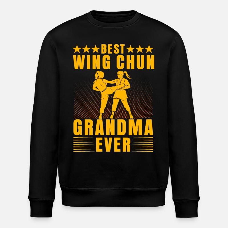 Best Wing Chun Grandma ever - Stanley/Stella ROLLER Unisex Organic Sweatshirt - black
