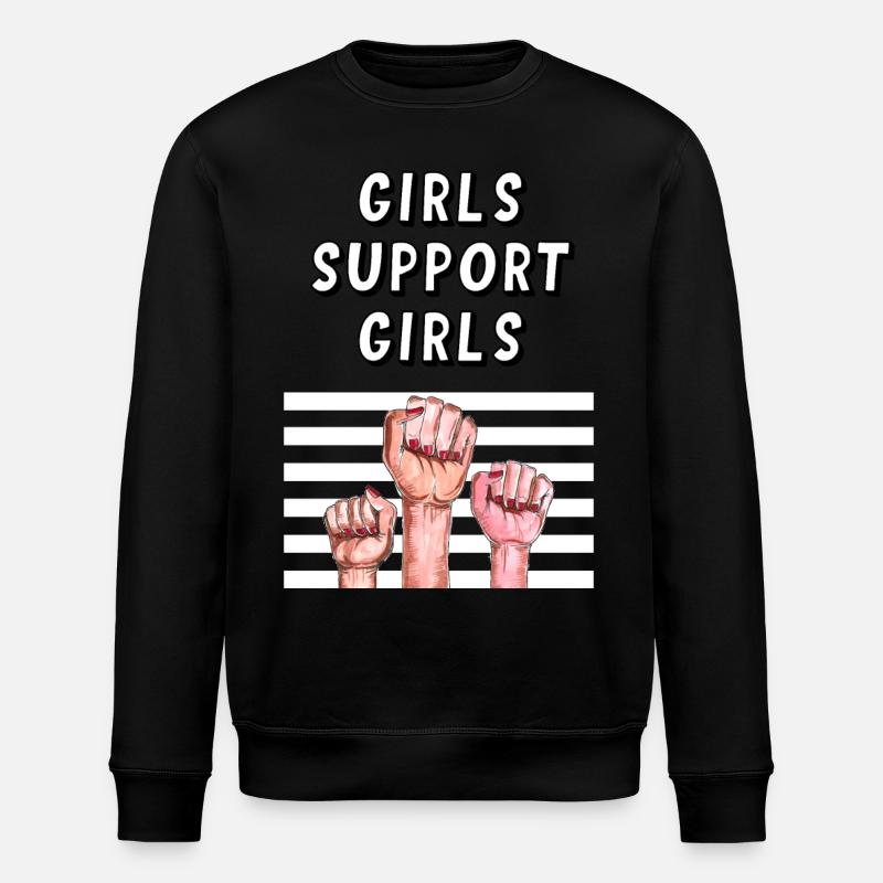 Mädchen unterstützen Mädchen - Stanley/Stella Unisex Bio-Sweatshirt ROLLER - Schwarz
