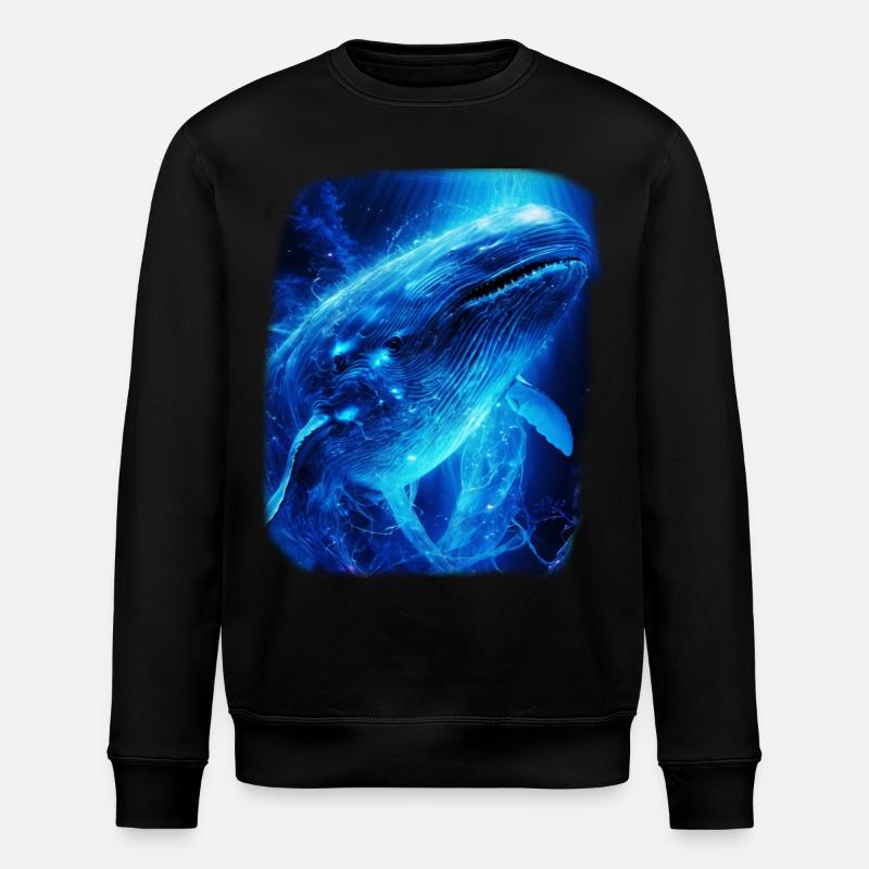 Baleine bleue - Sweat bio ROLLER Stanley/Stella Unisexe - noir