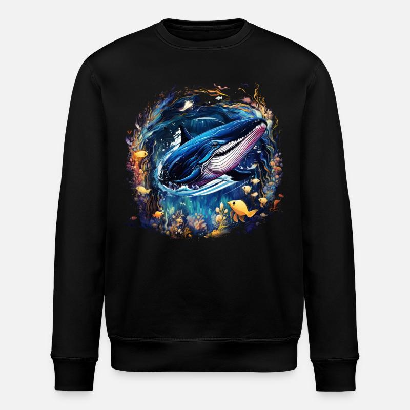 Blauwal - Stanley/Stella Unisex Bio-Sweatshirt ROLLER - Schwarz