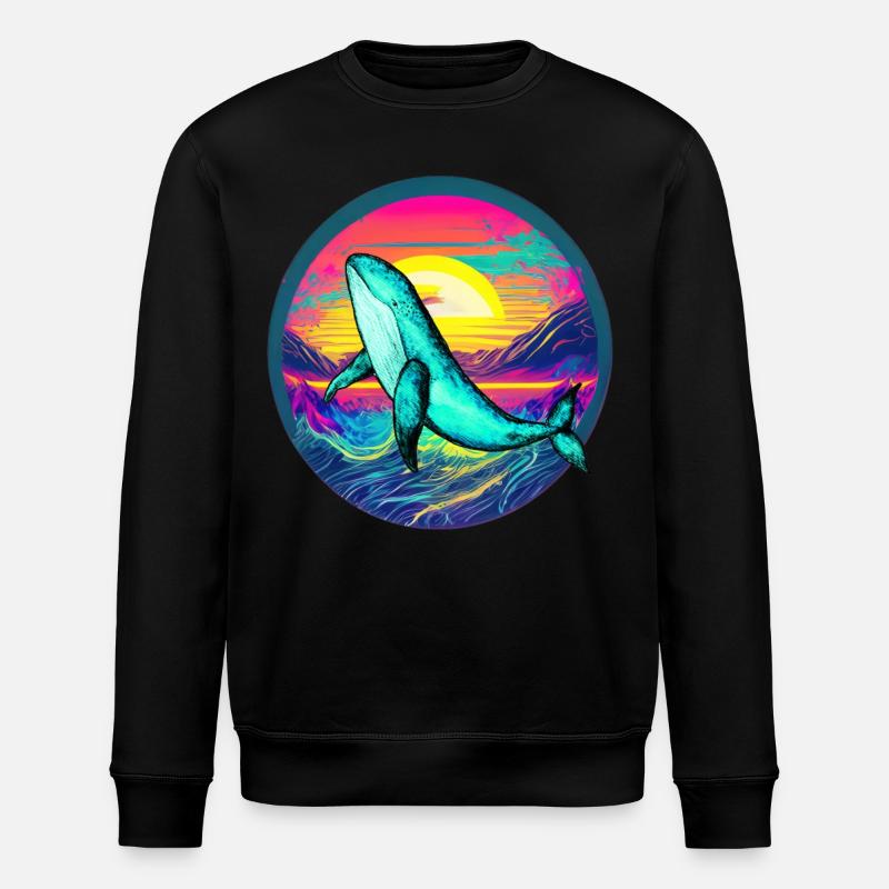 Blauwal - Stanley/Stella Unisex Bio-Sweatshirt ROLLER - Schwarz