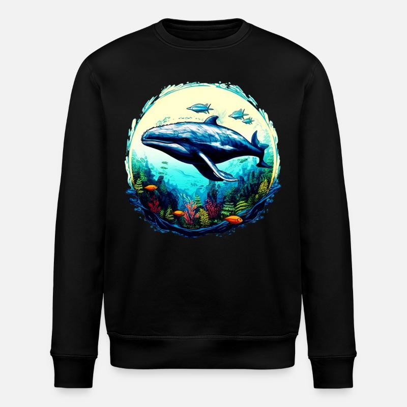 Blauwal - Stanley/Stella Unisex Bio-Sweatshirt ROLLER - Schwarz