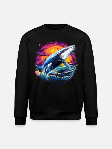 Blauwal - Stanley/Stella Unisex Bio-Sweatshirt ROLLER - Schwarz