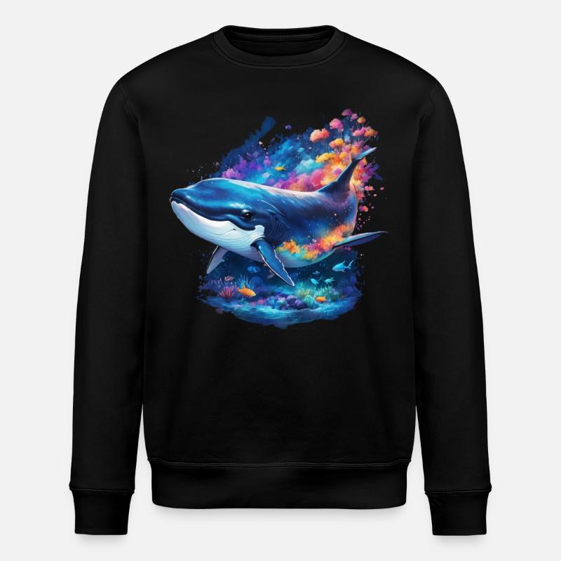 Blauwal - Stanley/Stella Unisex Bio-Sweatshirt ROLLER - Schwarz