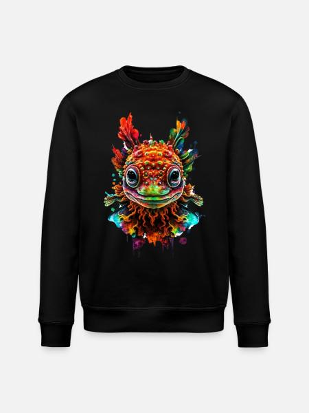 Axolotl - Stanley/Stella Unisex Bio-Sweatshirt ROLLER - Schwarz