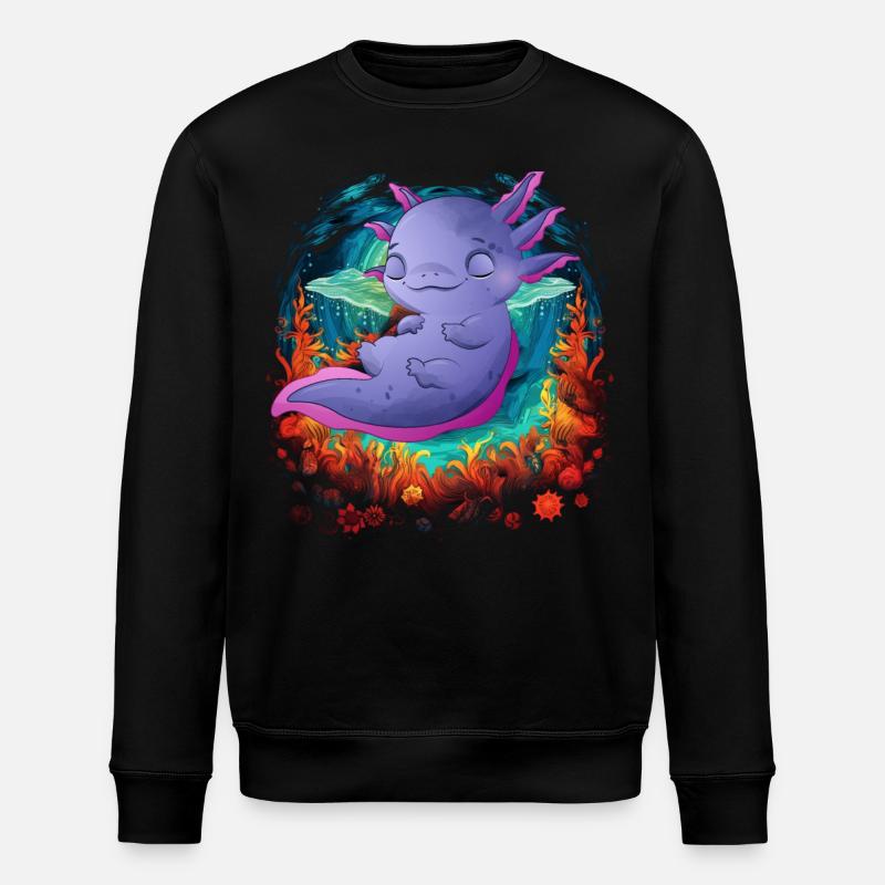 Axolotl - Stanley/Stella ROLLER Unisex Organic Sweatshirt - black