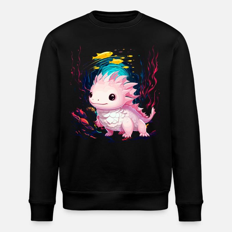 Axolotl - Stanley/Stella Unisex Bio-Sweatshirt ROLLER - Schwarz