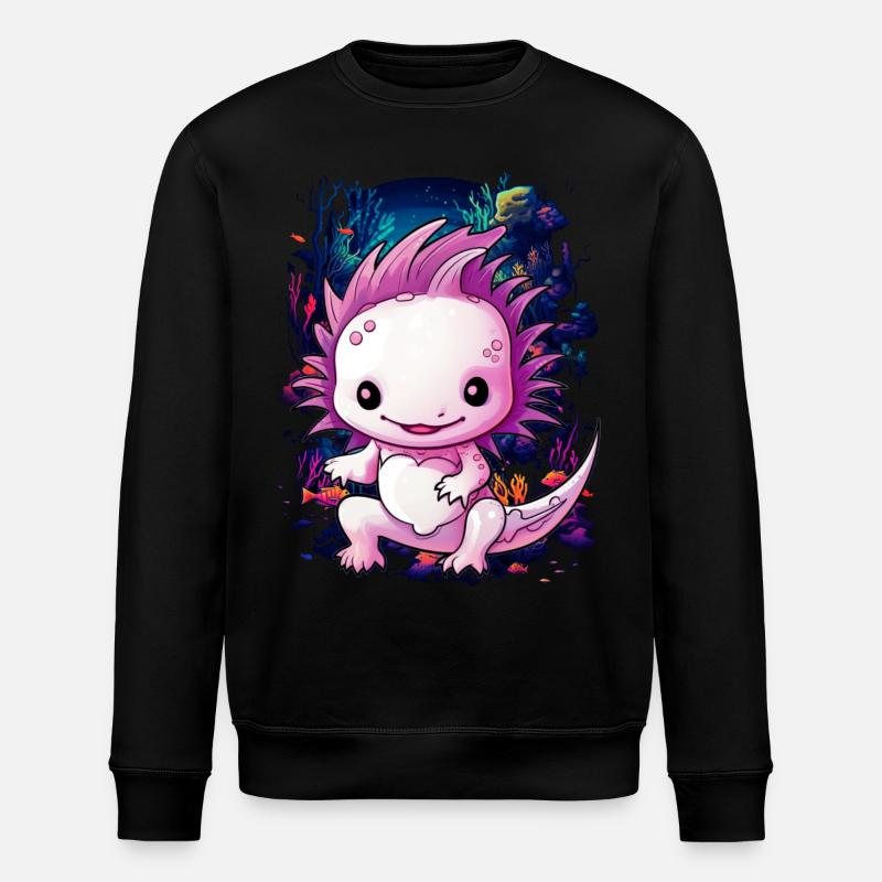 Axolotl - Stanley/Stella ROLLER Unisex Organic Sweatshirt - black