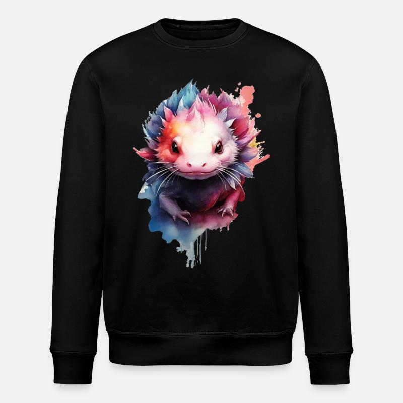 Axolotl - Stanley/Stella ROLLER Unisex Organic Sweatshirt - black