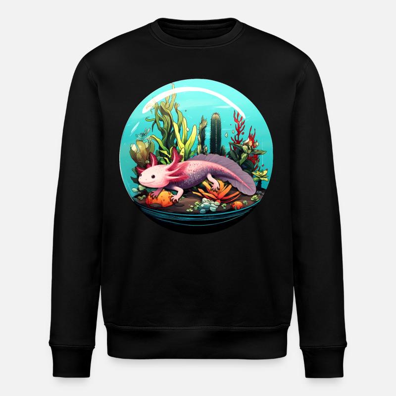 Axolotl - Stanley/Stella Unisex Bio-Sweatshirt ROLLER - Schwarz
