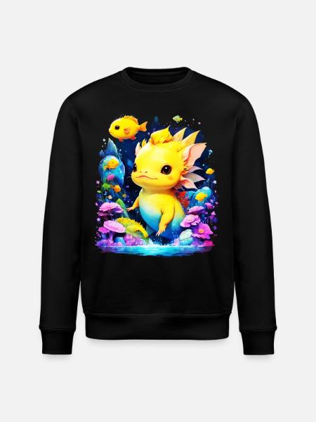 Axolotl - Stanley/Stella ROLLER Unisex Organic Sweatshirt - black