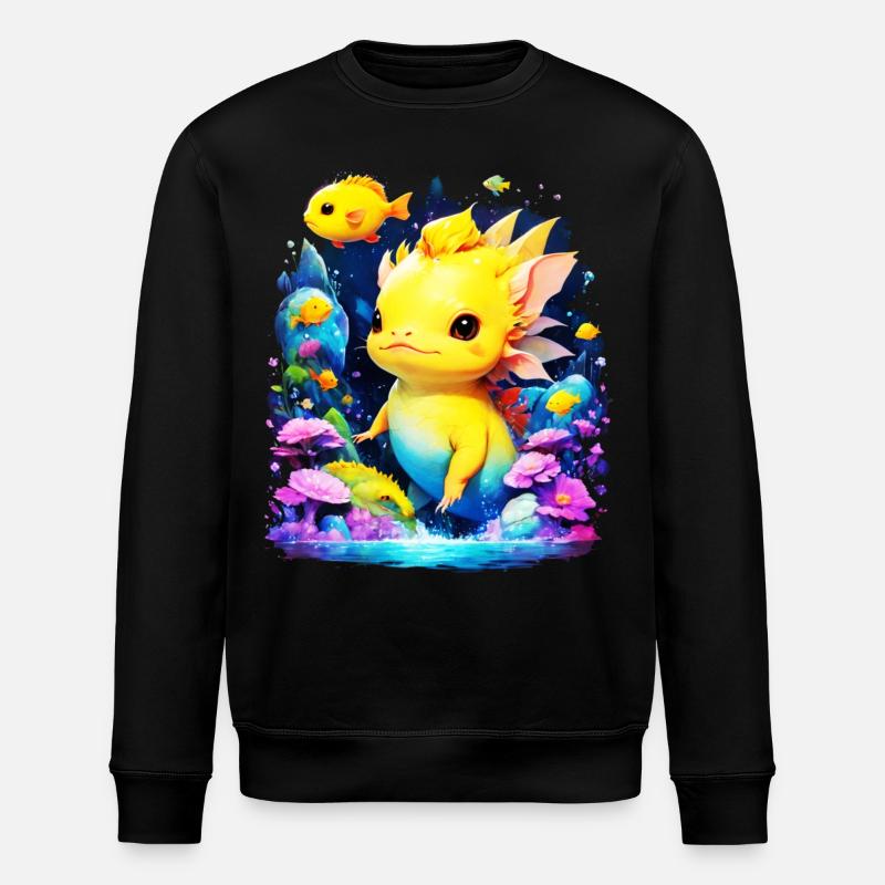 Axolotl - Stanley/Stella ROLLER Unisex Organic Sweatshirt - black
