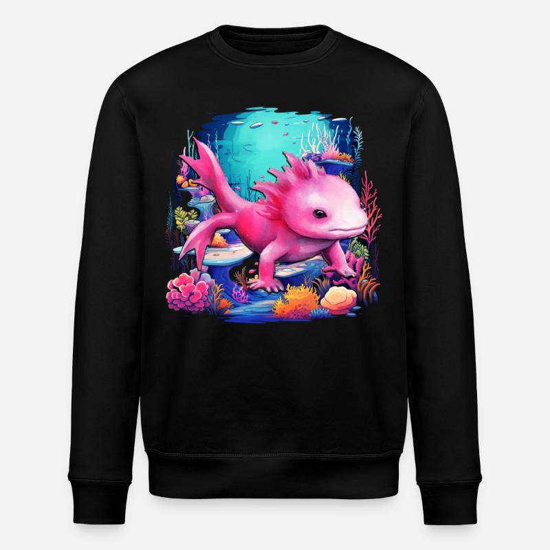 Axolotl - Stanley/Stella Unisex Bio-Sweatshirt ROLLER - Schwarz