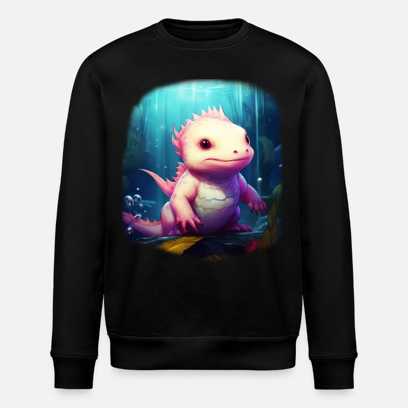 Axolotl - Stanley/Stella Unisex Bio-Sweatshirt ROLLER - Schwarz