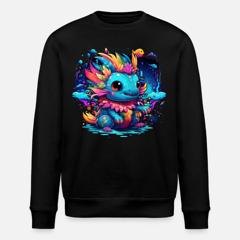 Axolotl - Stanley/Stella Unisex Bio-Sweatshirt ROLLER - Schwarz
