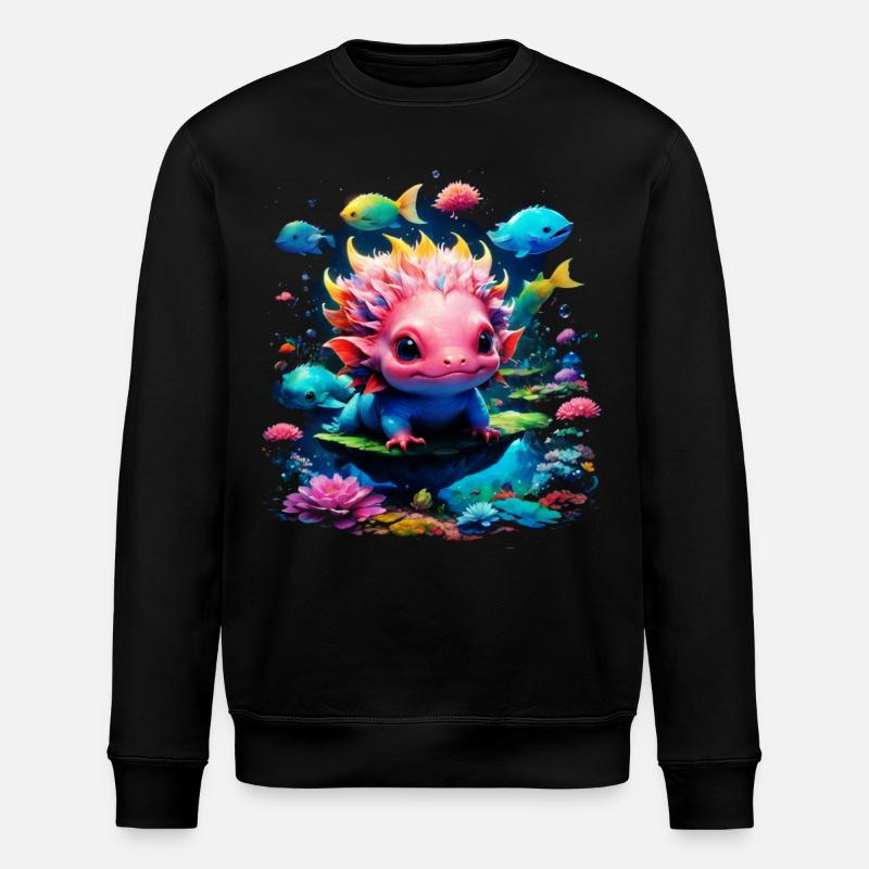 Axolotl - Sweat bio ROLLER Stanley/Stella Unisexe - noir