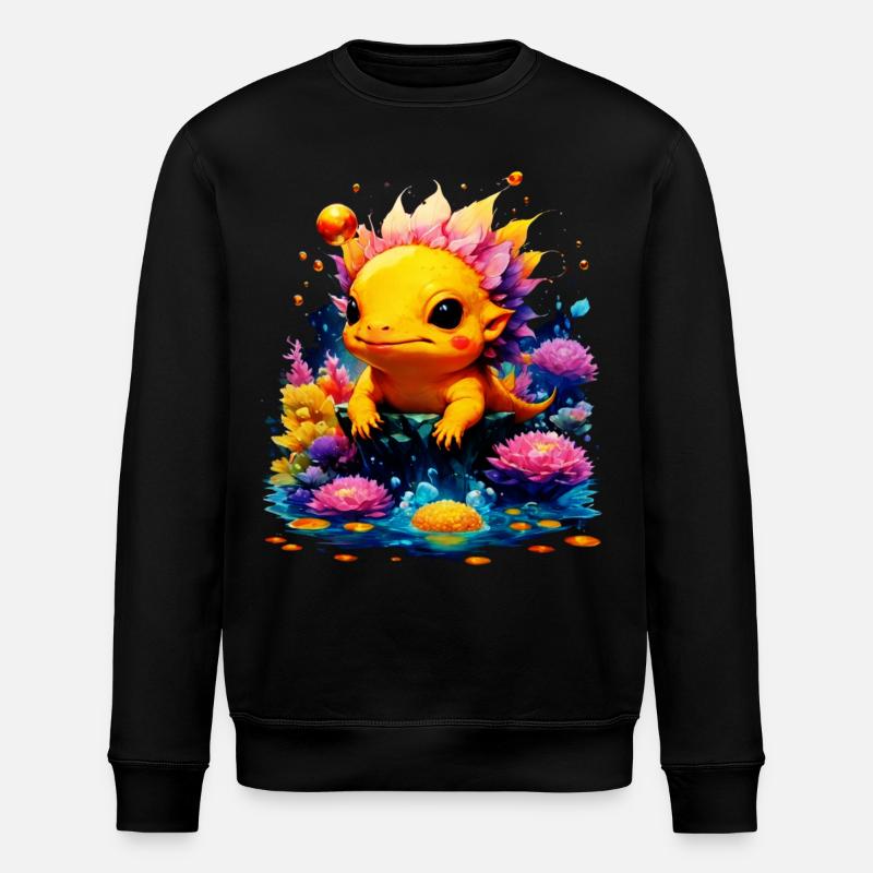 Axolotl - Stanley/Stella Unisex Bio-Sweatshirt ROLLER - Schwarz