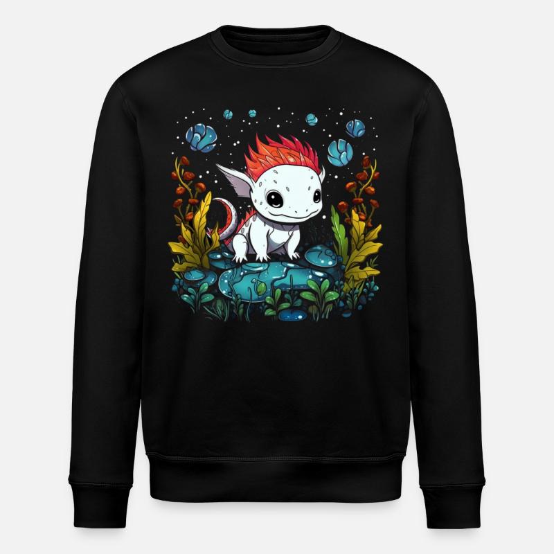 Axolotl - Stanley/Stella Unisex Bio-Sweatshirt ROLLER - Schwarz
