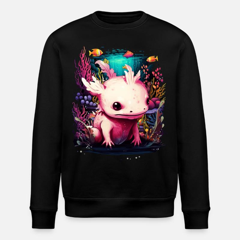 Axolotl - Stanley/Stella Unisex Bio-Sweatshirt ROLLER - Schwarz