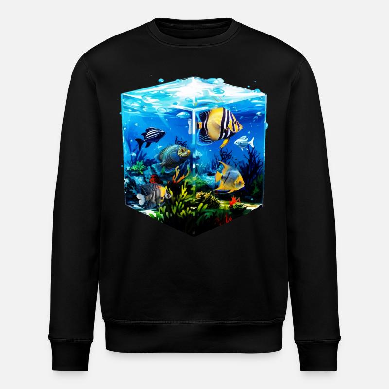 Angelfish - Stanley/Stella ROLLER Unisex Organic Sweatshirt - black