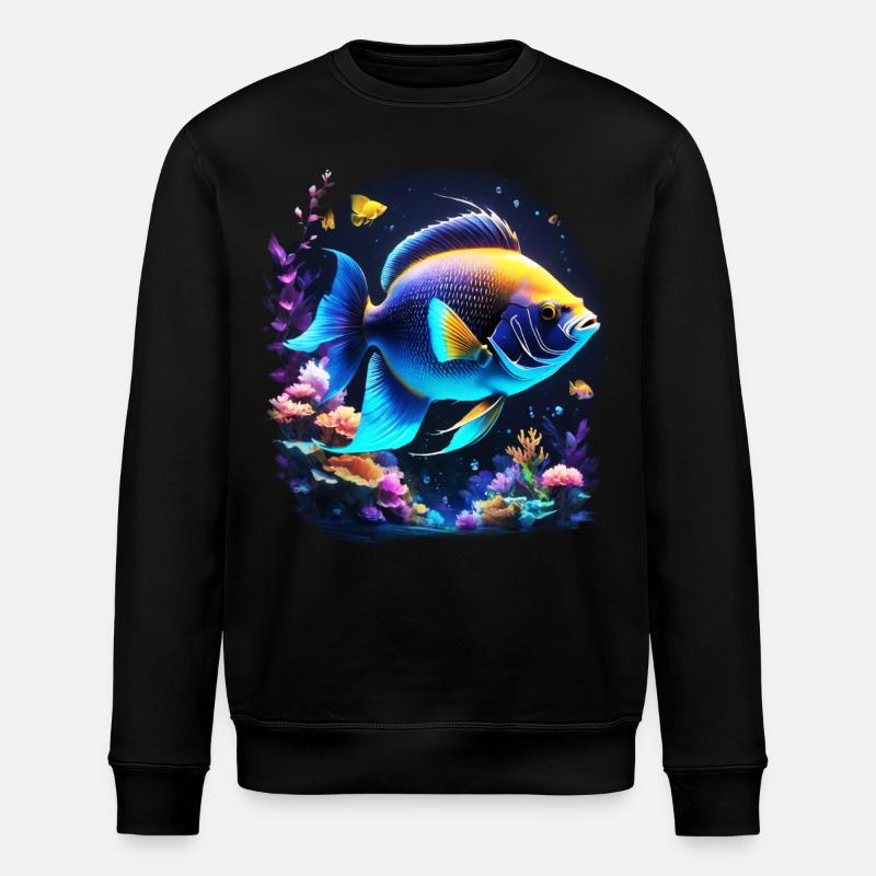 Angelfish - Stanley/Stella ROLLER Unisex Organic Sweatshirt - black
