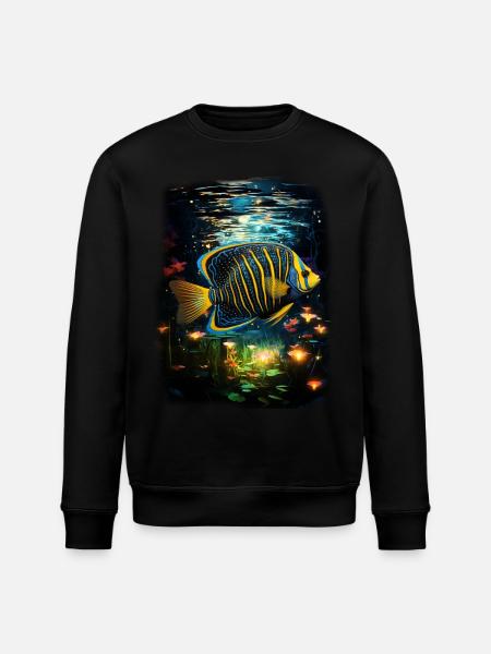 Angelfish - Stanley/Stella ROLLER Unisex Organic Sweatshirt - black