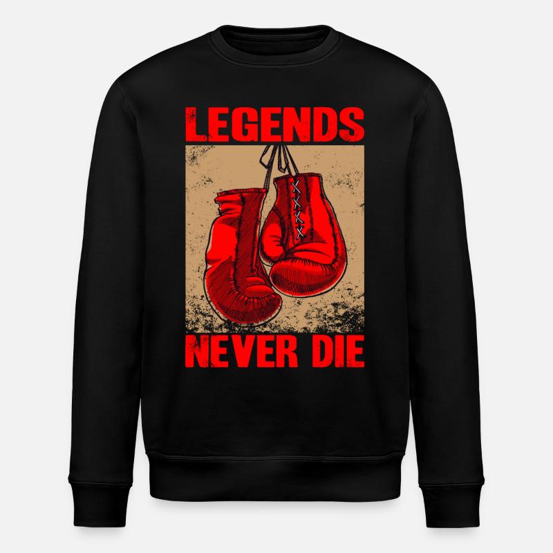 Legends never die Boxing - Stanley/Stella ROLLER Unisex Organic Sweatshirt - black