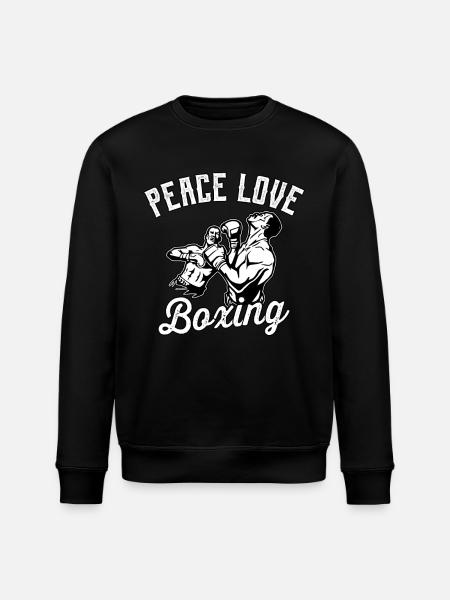 Boxe Peace Love - Sweat bio ROLLER Stanley/Stella Unisexe - noir