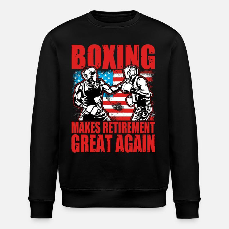 Boxing makes retirement great again - Stanley/Stella ROLLER Unisex Organic Sweatshirt - black